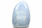 Polished, Free-Standing Blue Calcite - Madagascar #258664-1